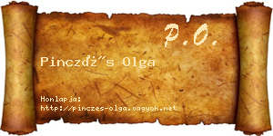 Pinczés Olga névjegykártya